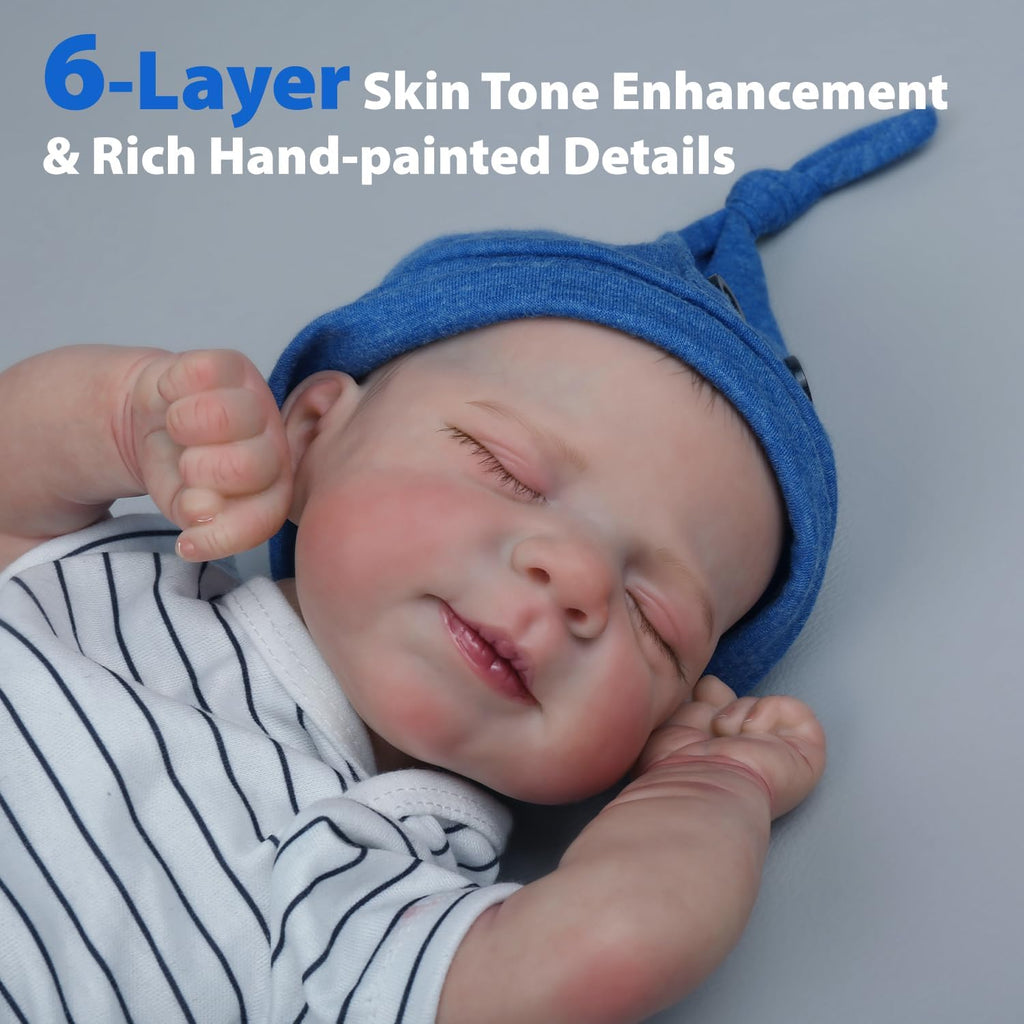 18-Inch Reborn Baby Doll with Soft Cloth Body O501