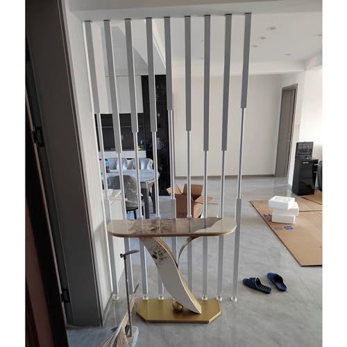White 8 Pcs Metal Iron Room Divider L1038