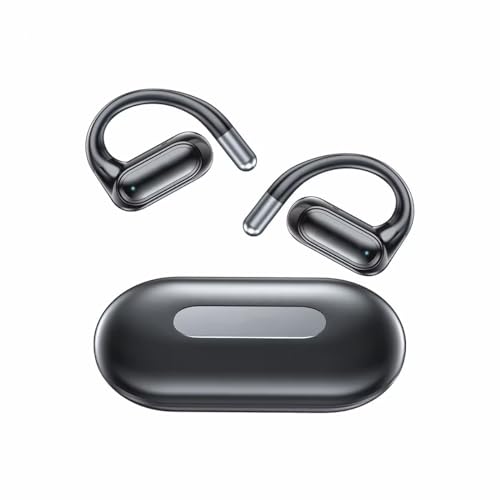 Black Open Ear Bluetooth Wireless Earbuds with Ear Hooks 50H Playtime W4630