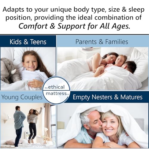 10" Hybrid Mattress with Organic Cotton, Wool, Latex & Pocketed Coils - Queen Size T3432