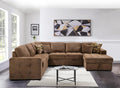 Oversized Sectional Sofa with Storage Chaise and 4 Throw Pillows Q3676