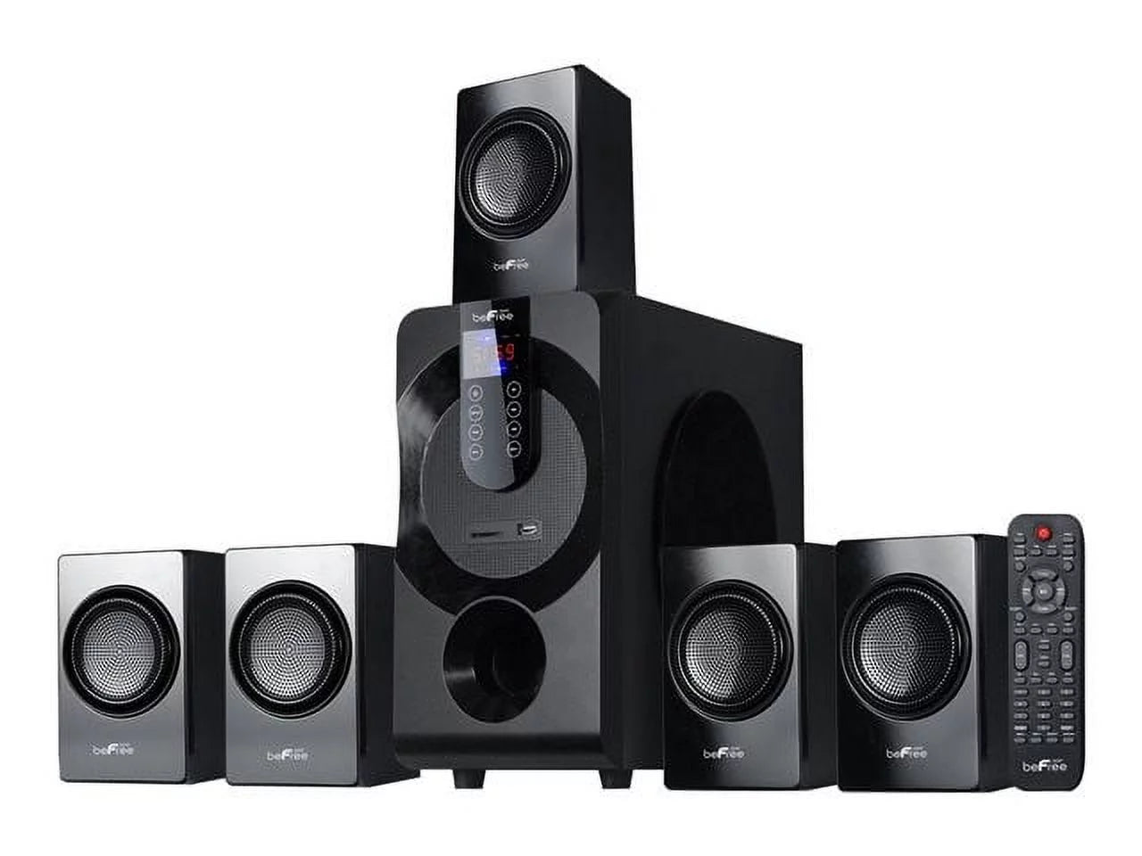 5.1 Channel Surround Sound Bluetooth Speaker System in Black A629