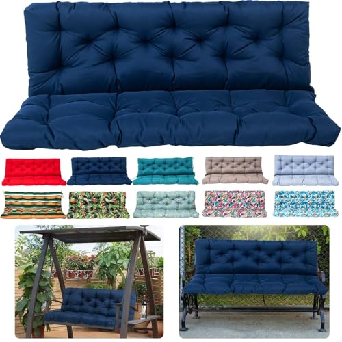 Waterproof 2-3 Seat Replacement Swing Seat Cushion with Backrest and Ties (40 * 60 in) L7153