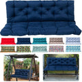 Waterproof 2-3 Seat Replacement Swing Seat Cushion with Backrest and Ties (40 * 60 in) L7153