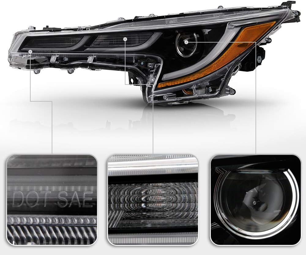 Black LED Projector Headlights Set Left+Right F354