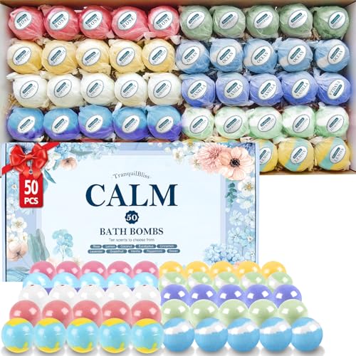 50 PCS Bath Bombs with 10 Scents A212