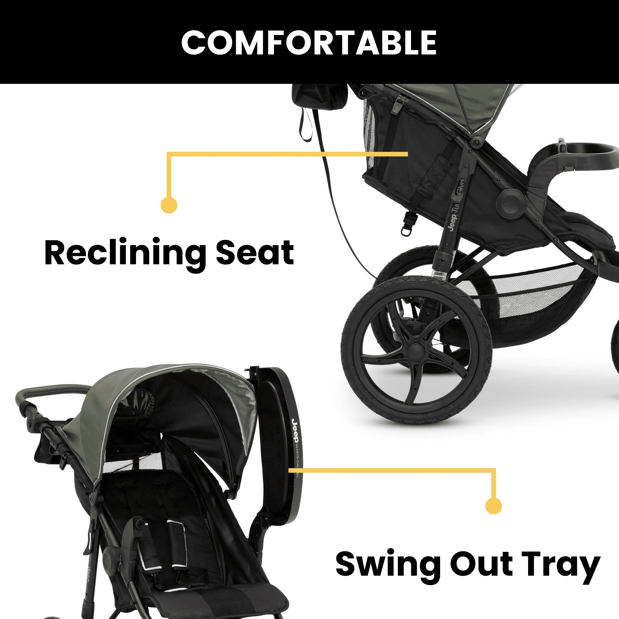 Black Jogging Stroller F871