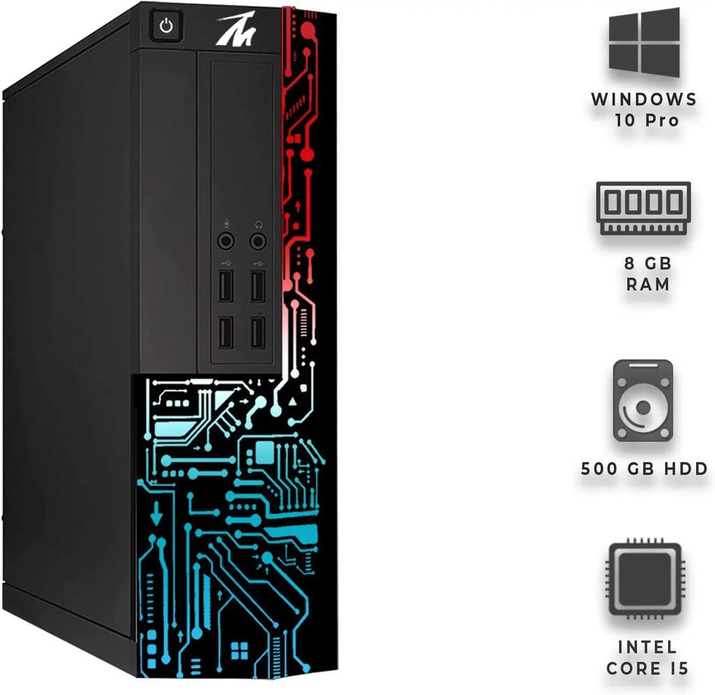 Restored Computer Desktop PC, Core i5, 8GB RAM, 500 GB HDD, 27 Inch 165Hz Gaming Monitor, Win 11 Home (Renewed) H62102