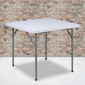 2.81-Foot Square Granite White Plastic Folding Table X71370