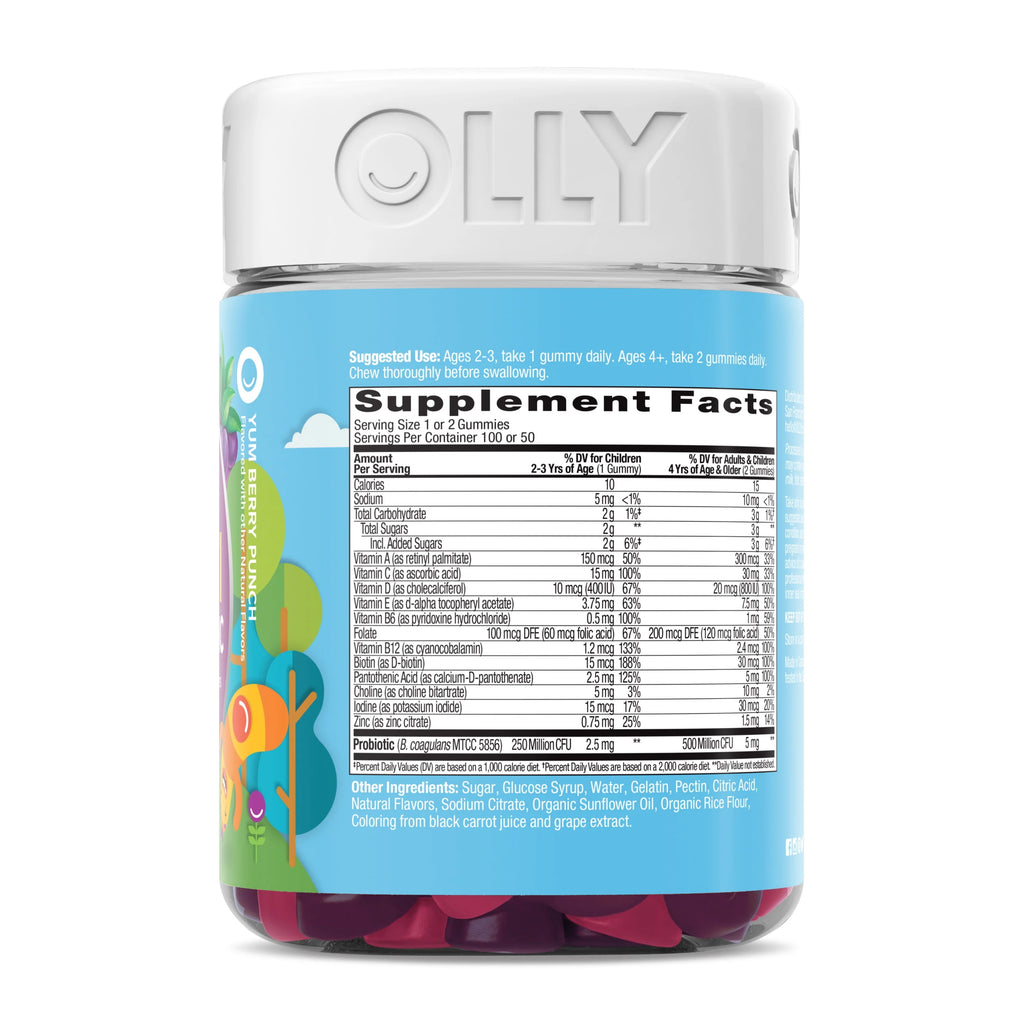 Kids Multivitamin Probiotic Gummy, Berry, 100 Ct K7613