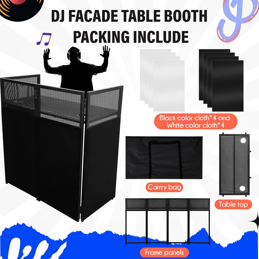 Black Metal Frame DJ Facade Booth Q43139