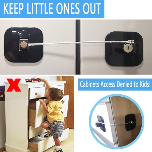 4 Pack Refrigerator Lock with Keys T7988