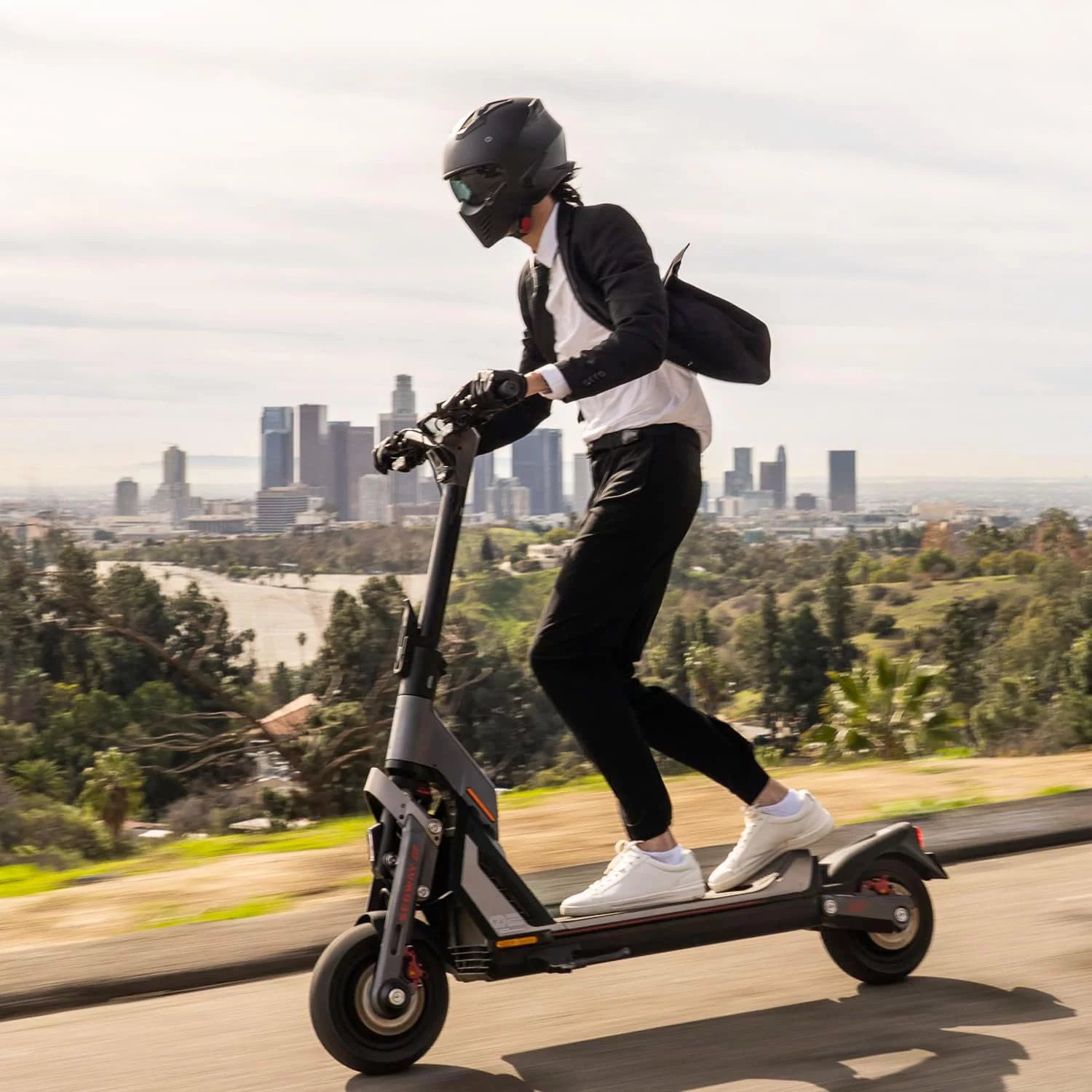 3000W Motor 43.5 Miles Long Range Dual Suspension 11" Tires Foldable Scooter C59637