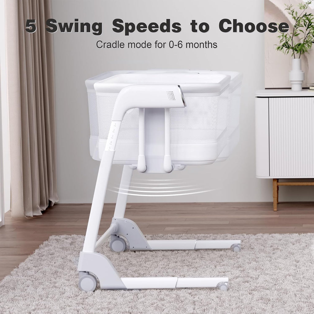 White Baby Bassinet with Mattress N48893