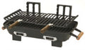 Black Cast Iron Charcoal Hibachi Grill 10 x 18 in. N83117