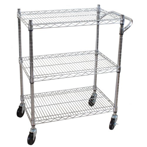 Chrome 3-Tier Heavy Duty Utility Cart I100310