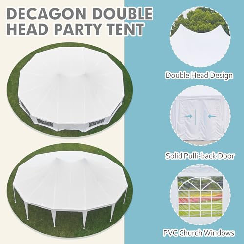 29x23ft White Wedding Tent with Removable Sidewalls Q2198