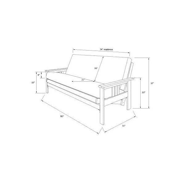 Full Butternut Futon Frame E573399