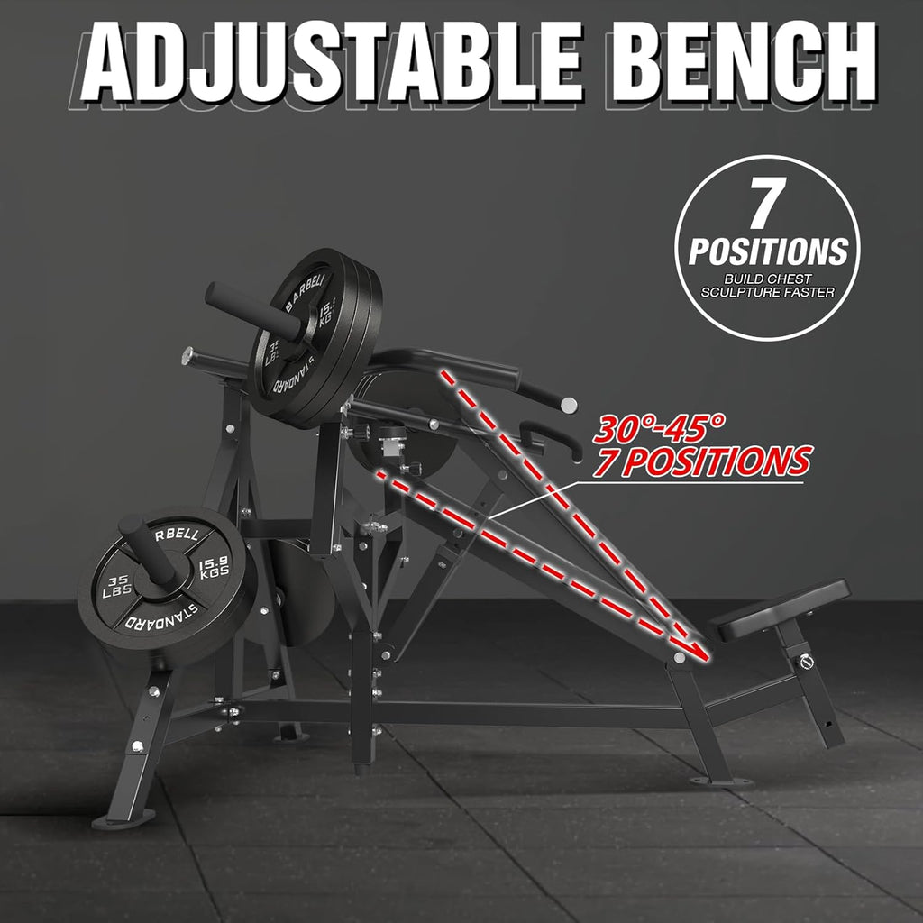 1250LBS Chest Press Machine with Independent Converging Arms, Black X30091