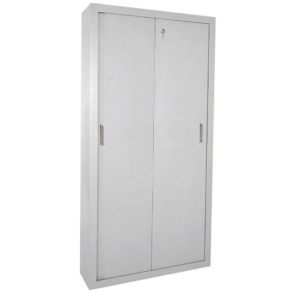 Sliding Door Storage Cabinet Dove Gray F681