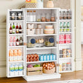 Black Wooden Pantry Cabinet with Doors and Adjustable Shelves R5718