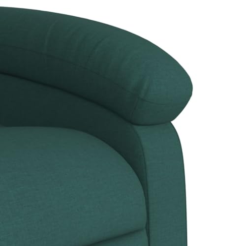 Dark Green Fabric Recliner Chair with Manual Adjustment G580
