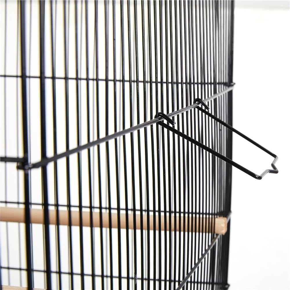 Black Flight Bird Cage with Detachable Rolling Stand X828