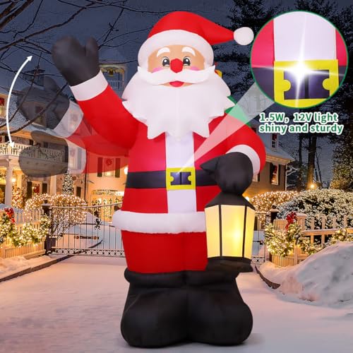 8 FT Inflatable Waving Santa Claus with Built-in LEDs L122841