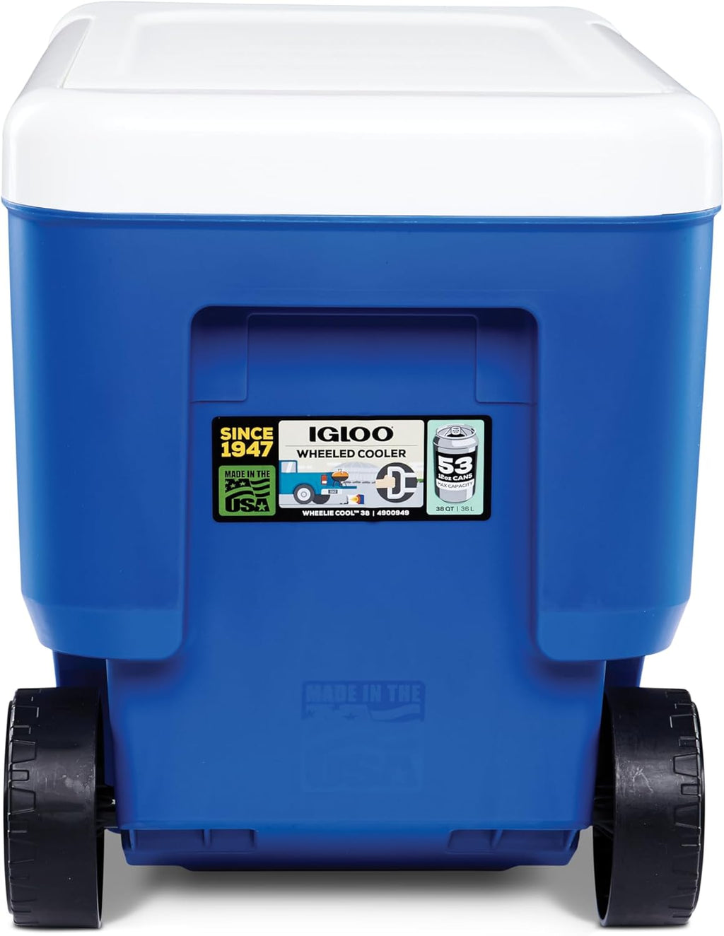 Majestic Blue White Wheelie Cool 38 Cooler F7167