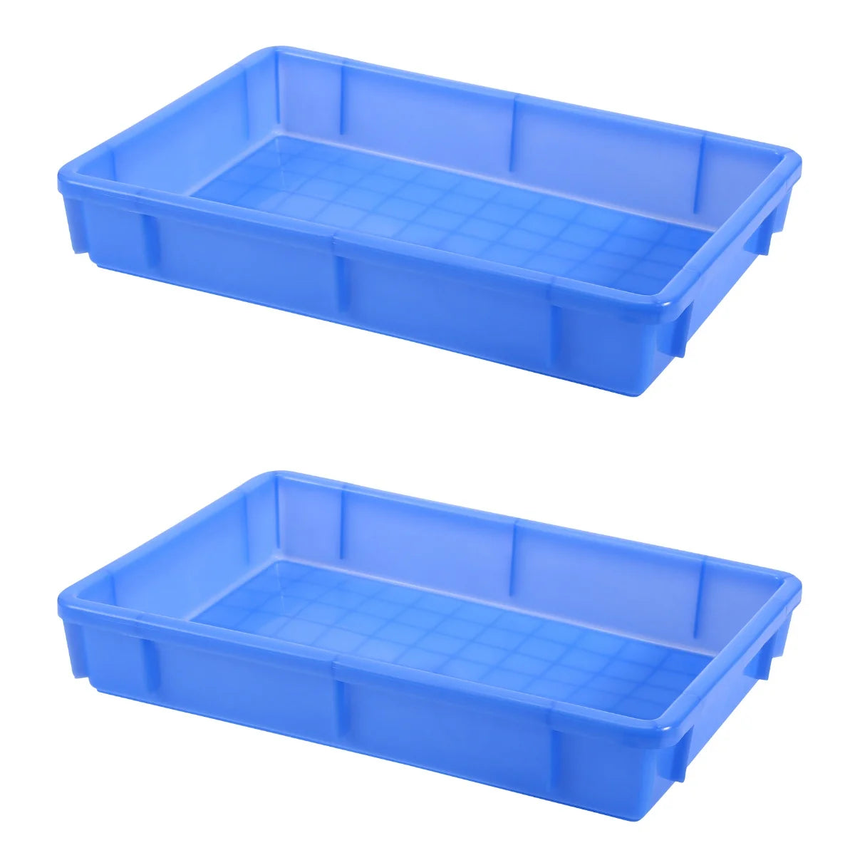 2pcs Rectangle Plastic Storage Box S656075