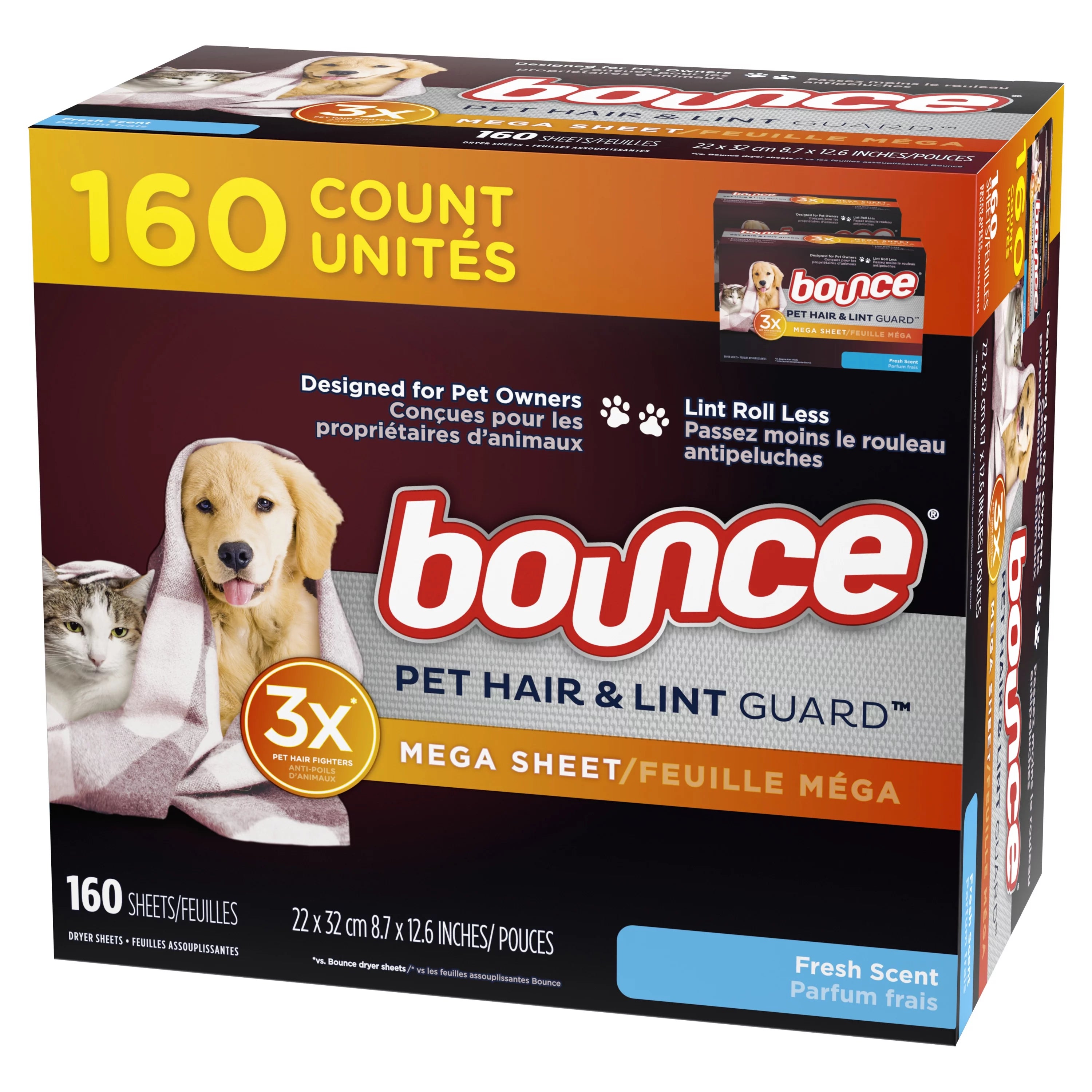 160 Ct Fresh Scent Dryer Sheets I368