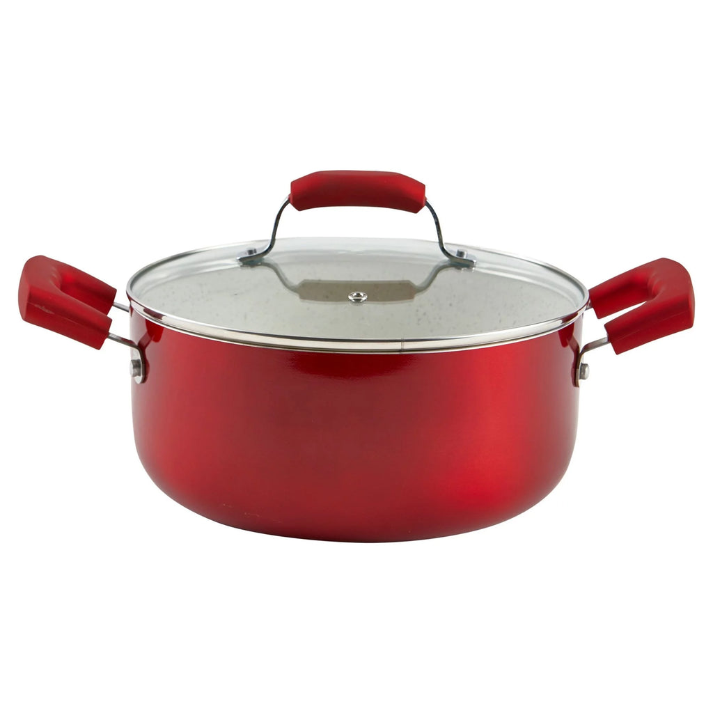 Red 4.9Qt Dutch Oven with Glass Lid T2931