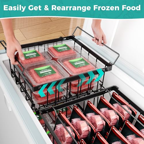 Expandable Stackable Freezer Baskets, 4 PCS, White G6773