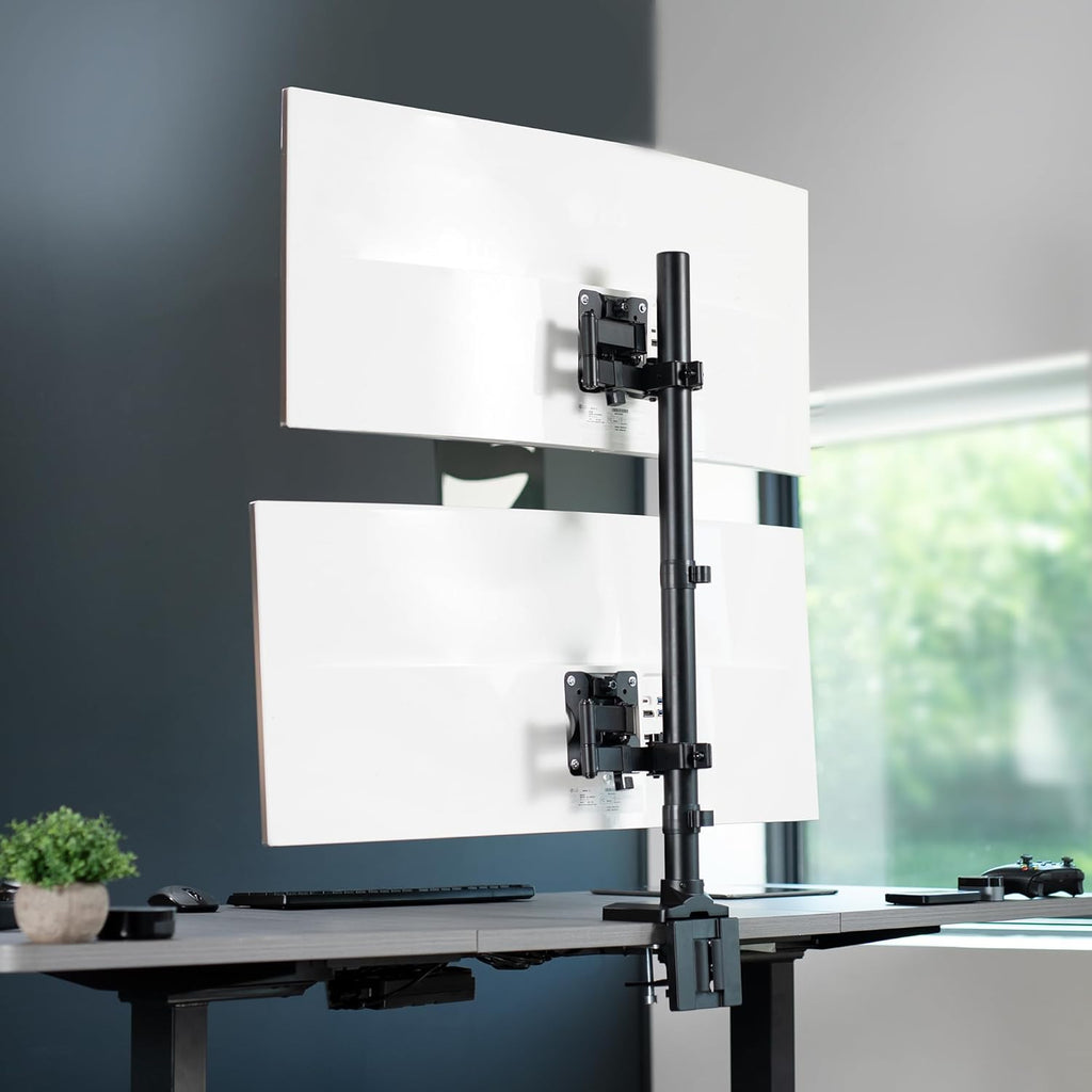 Black Dual Monitor Desk Mount for Ultrawide Screens up to 43 inches G438137