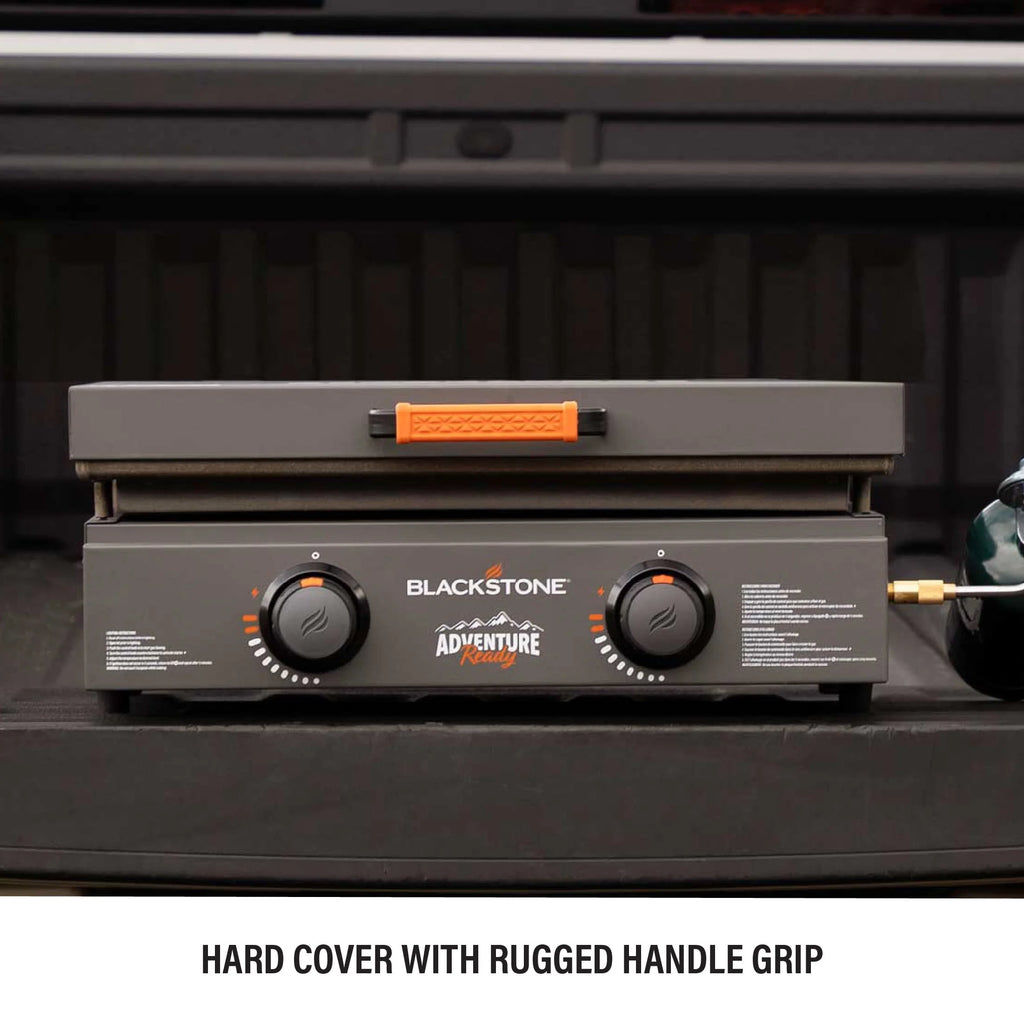 Black 2-Burner 22 Propane Griddle with Hard Cover Q74359