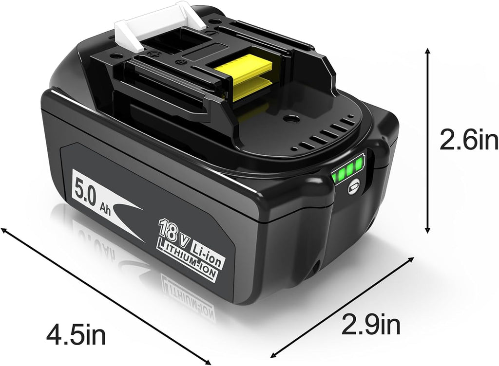 2 Packs 6.0Ah 18 Volt Battery Replacement with LED Indicator M4556