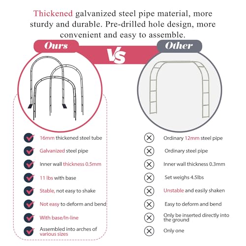 Thickened Rustproof Metal Garden Arch Y597578