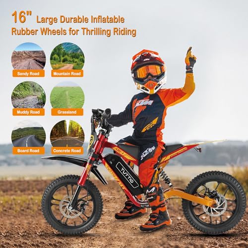36V 750W Electric Dirt Bike with 16" Pneumatic Tires E69981