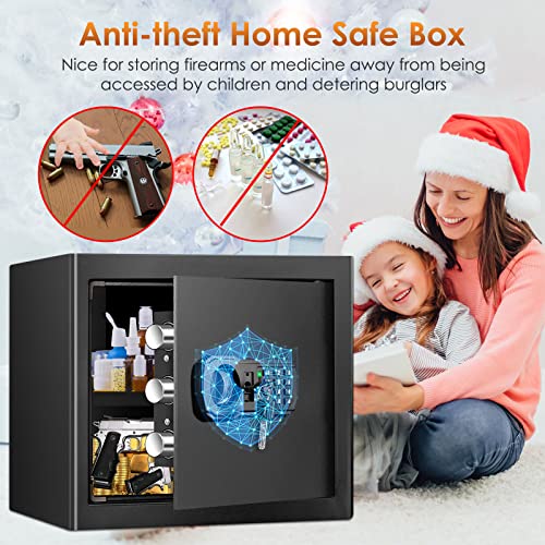 2.5 Cub Fireproof Waterproof Large Cabinet Safe Box with Fireproof Document Bag and Removable Shelf Digital Safe Z5136
