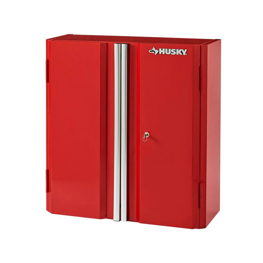 Red 23-Gauge Steel Wall Mounted Garage Cabinet Y390