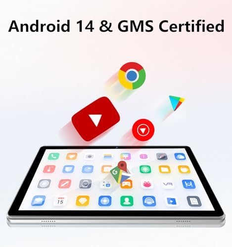 Silvery 10 Inch Tablet with 6GB RAM 64GB ROM Keyboard Mouse Q695607