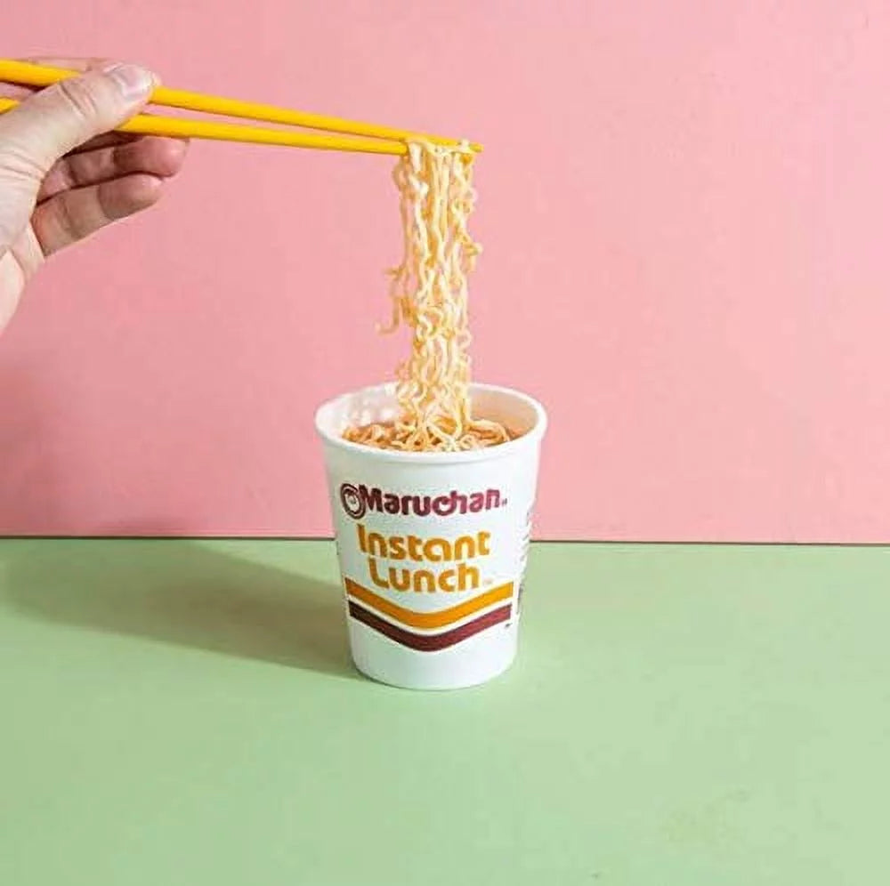 Spicy Beef and Spicy Chicken 2 Flavors Ramen Cup Noodles Instant Quantity of 24 Y23325