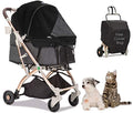 Taupe Light-Weight Pet Stroller with Aluminum Frame J3654