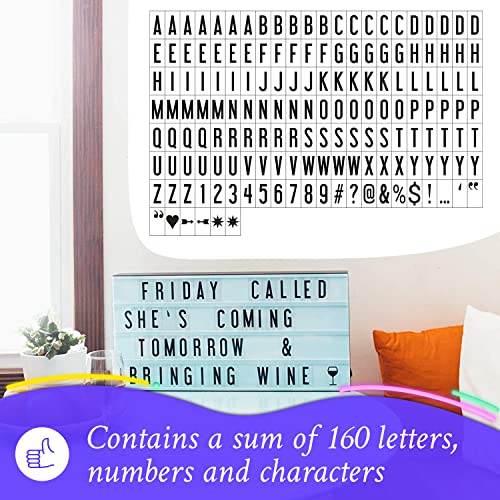 Mini Rainbow Color Changing Light Up Letter Board Sign with 100 Letters and Symbols, 3 Modes, 8"x6" E828409