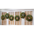 18" Pre-Lit Wreaths, Set Of 6, Warm Lights D60902