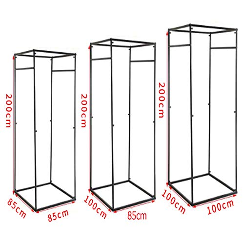 Movable Changing Room with Shading Fabric Cloth and Metal Frame (Grey, 85x85x200cm) R46568