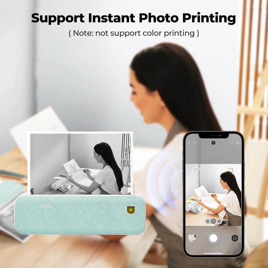 Green Wireless Thermal Inkless Printer N898