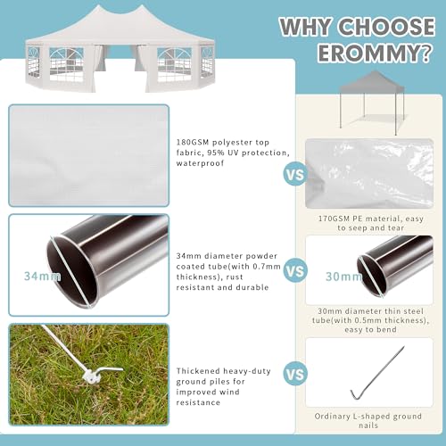 29x23ft White Wedding Tent with Removable Sidewalls Q2198