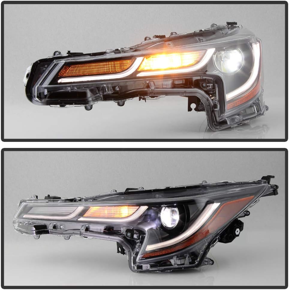 Black LED Projector Headlights Set Left+Right F354