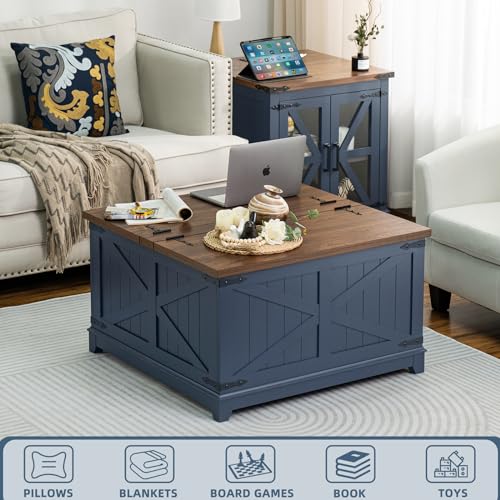 Coffee Table Set of 3 with Charging Station and Hidden Storage F63964